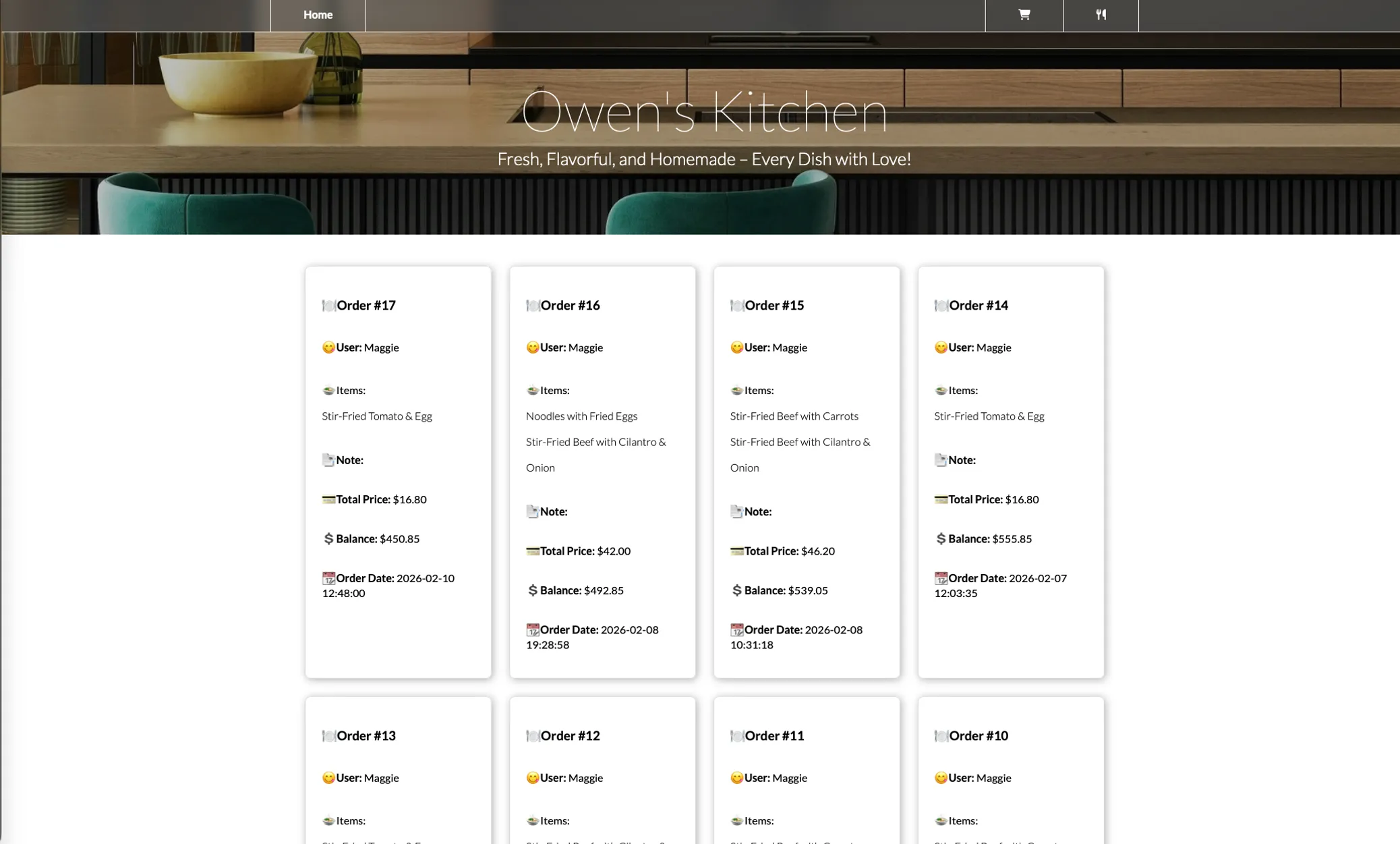Card for Owen's Kitchen